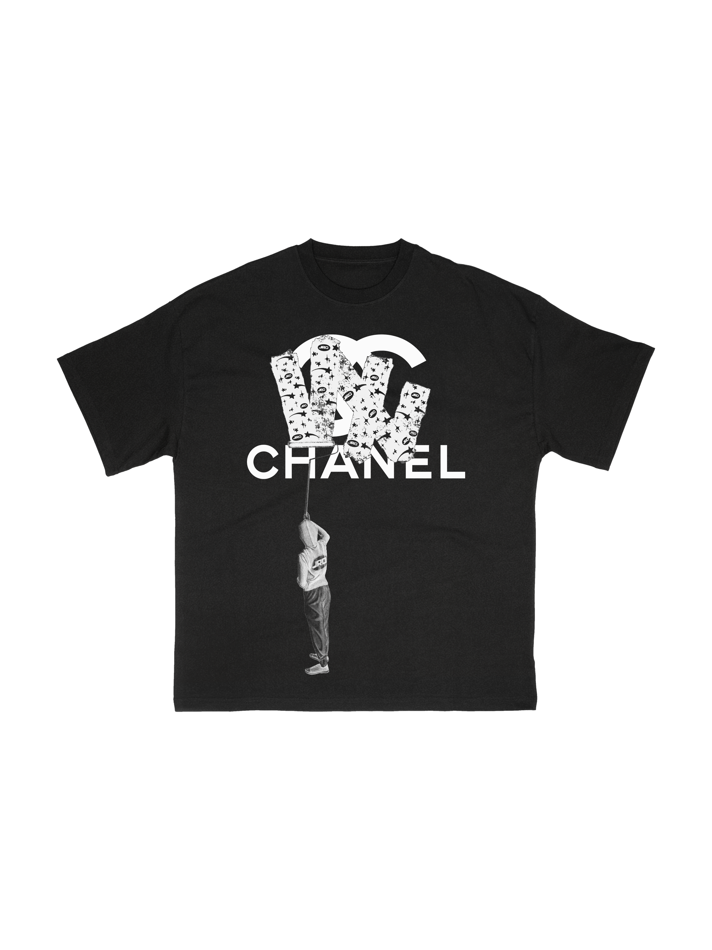CHANELユニフォーム❣️Tシャツ❣️黒 23Ｐ❣️綿大きめ❣️Ｓサイズ JroMan